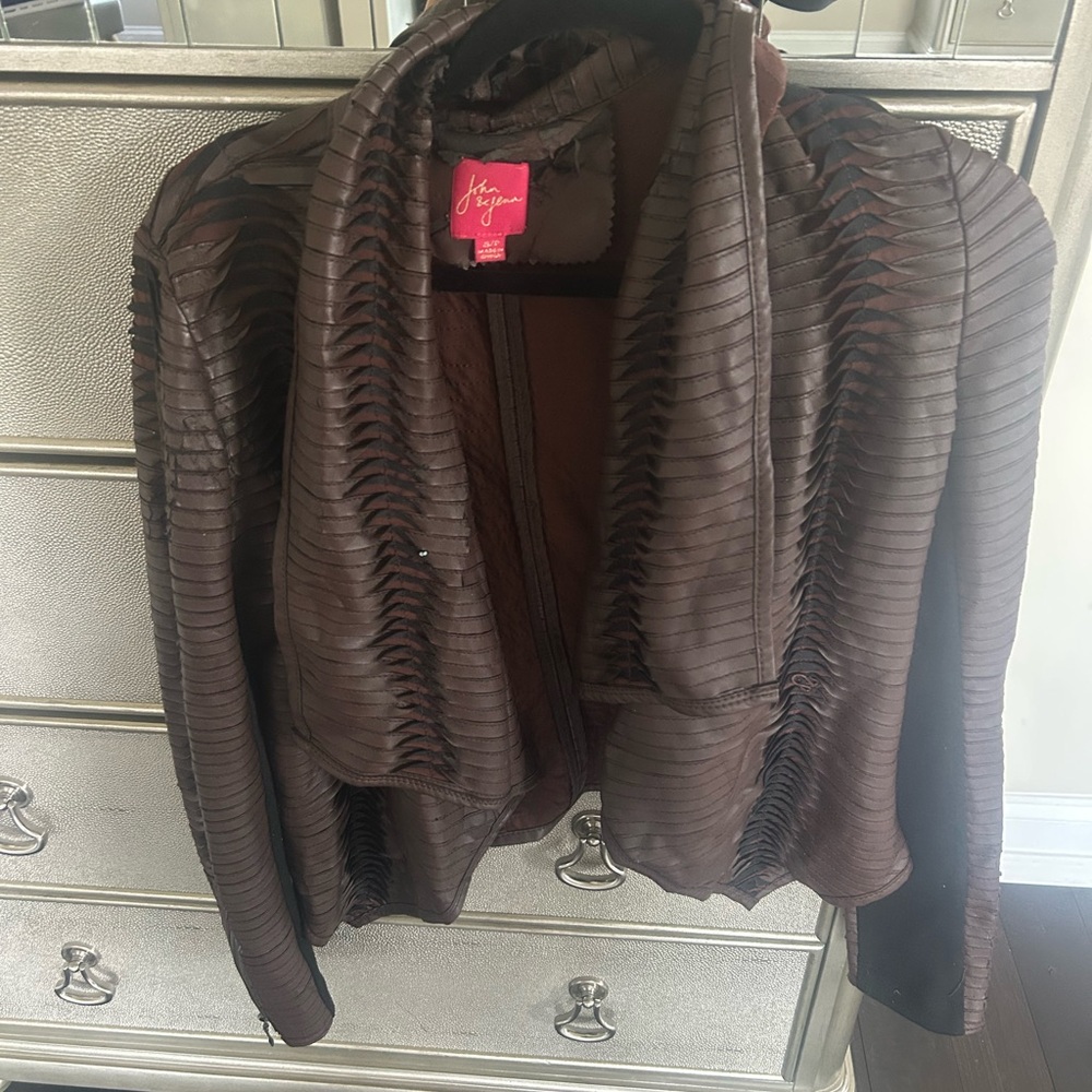 John + Jenn Chocolate Brown Layered Jacket